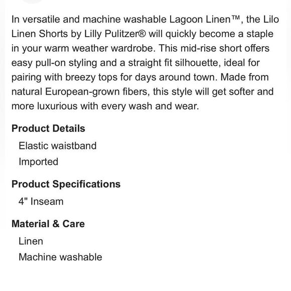 Lilly Pulitzer Lilo Linen Shorts in Neon Pink - Picture 8 of 8